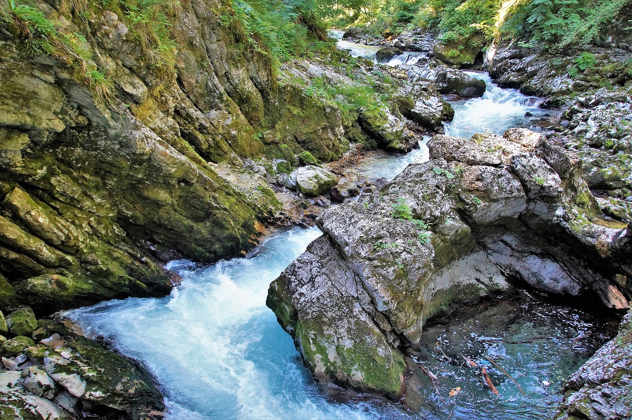 Vintgarių Tarpeklis, Vintgaras, Apginti, Julijos Alpės, Torrent, Slovenia, Upė, Laukinis Vanduo, Turizmas, Gamtos Vertybės