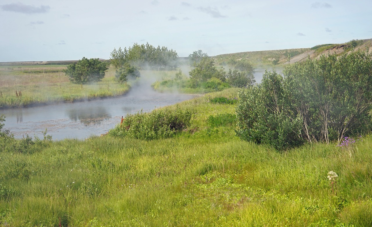 Terminis Pavasaris, Iceland, Deildartunguhver, Vulkaninis, Šaltiniai Karšto, Geoterminė Energija, Kraštovaizdis, Nemokamos Nuotraukos,  Nemokama Licenzija