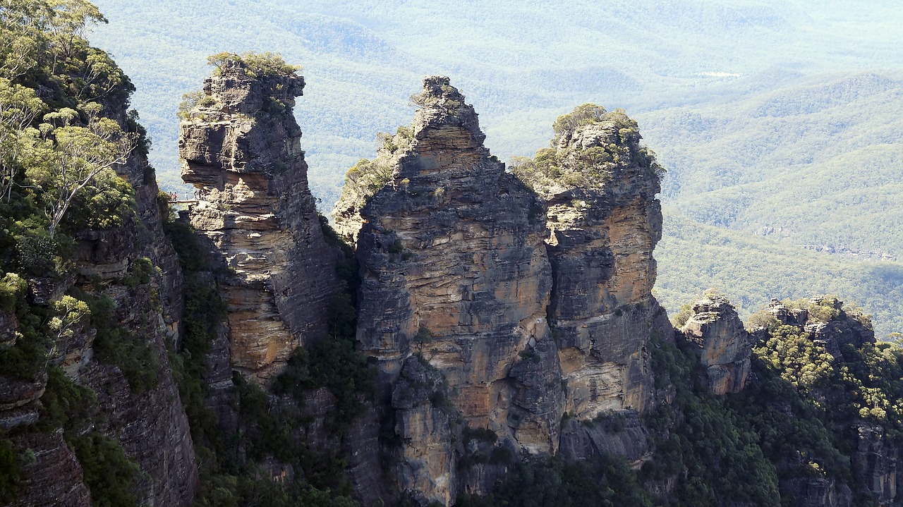 Trys, Seserys, Australia, Sidnėjus, Gamta, Kraštovaizdis, Kelionė, Turizmas, Parkas, Natūralus