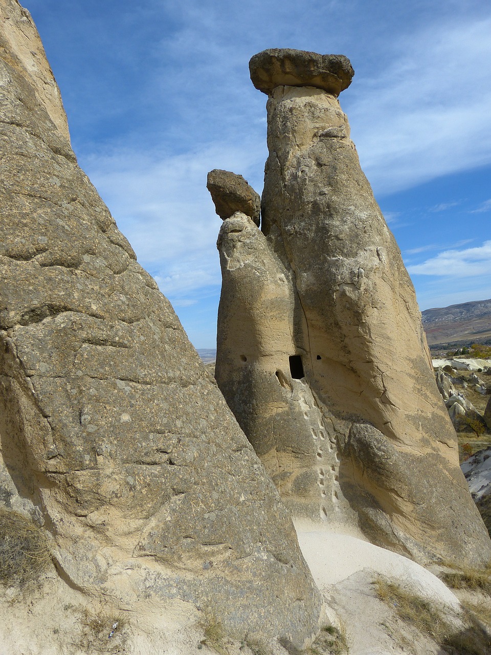 Trys Malonės, Tufa, Uolienos Formacijos, Kraštovaizdis, Rokas, Erozija, Cappadocia, Turkija, Gorema, Nemokamos Nuotraukos