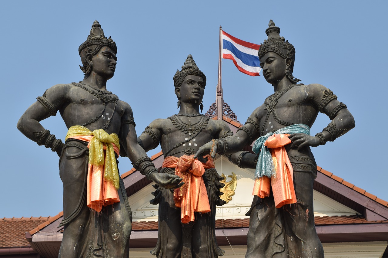 Trys Karaliai, Chiang Mai Tailandas, Tailandas, Skulptūra, Paminklas, Nemokamos Nuotraukos,  Nemokama Licenzija