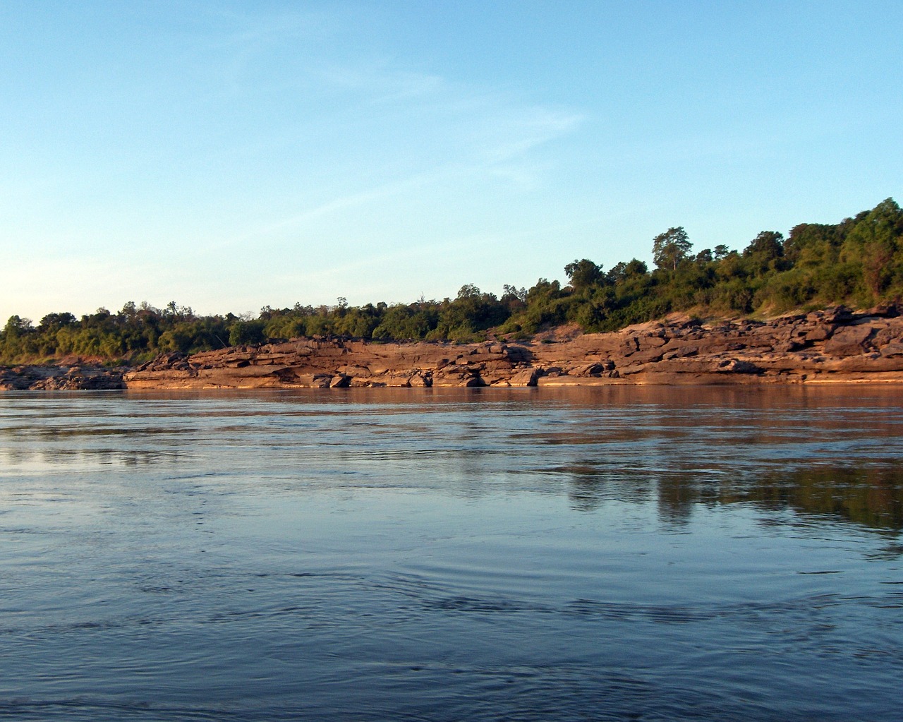 Trys Tūkstančiai Minkšta, Ubon Ratchathani, Turistų Atrakcijos, Didysis Kanjonas Iš Tailando, Tailandas, Upė, Mekong Upė, Vaizdas, Rokas, Dangus