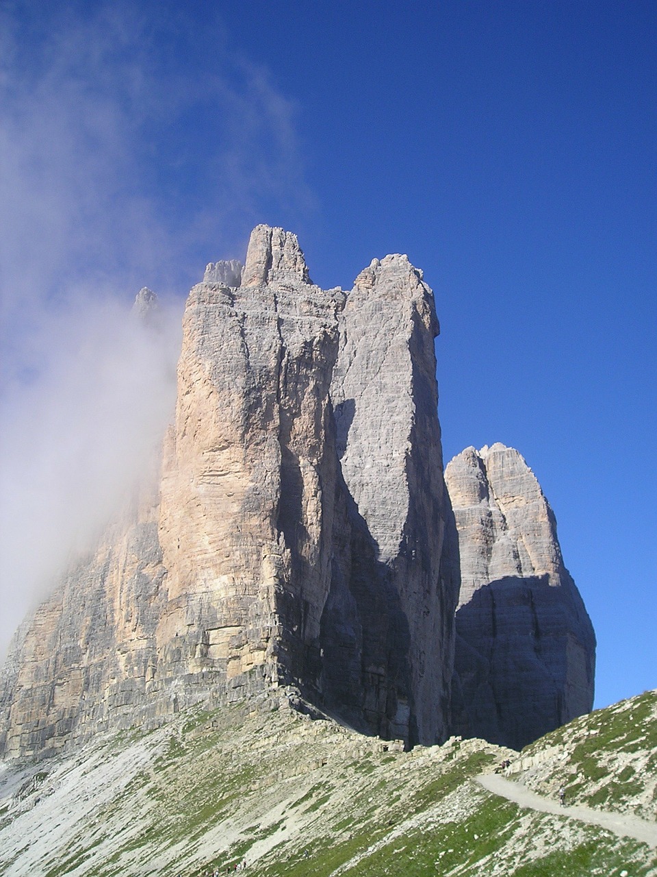 Trys Zinnen, Lavaredo, Šiaurinė Siena, Didelis Viršūnė, Vakarietiška Zinne, Akmens Siena, Kieta Siena, Laipiojimo Siena, Rokas, Dolomitas