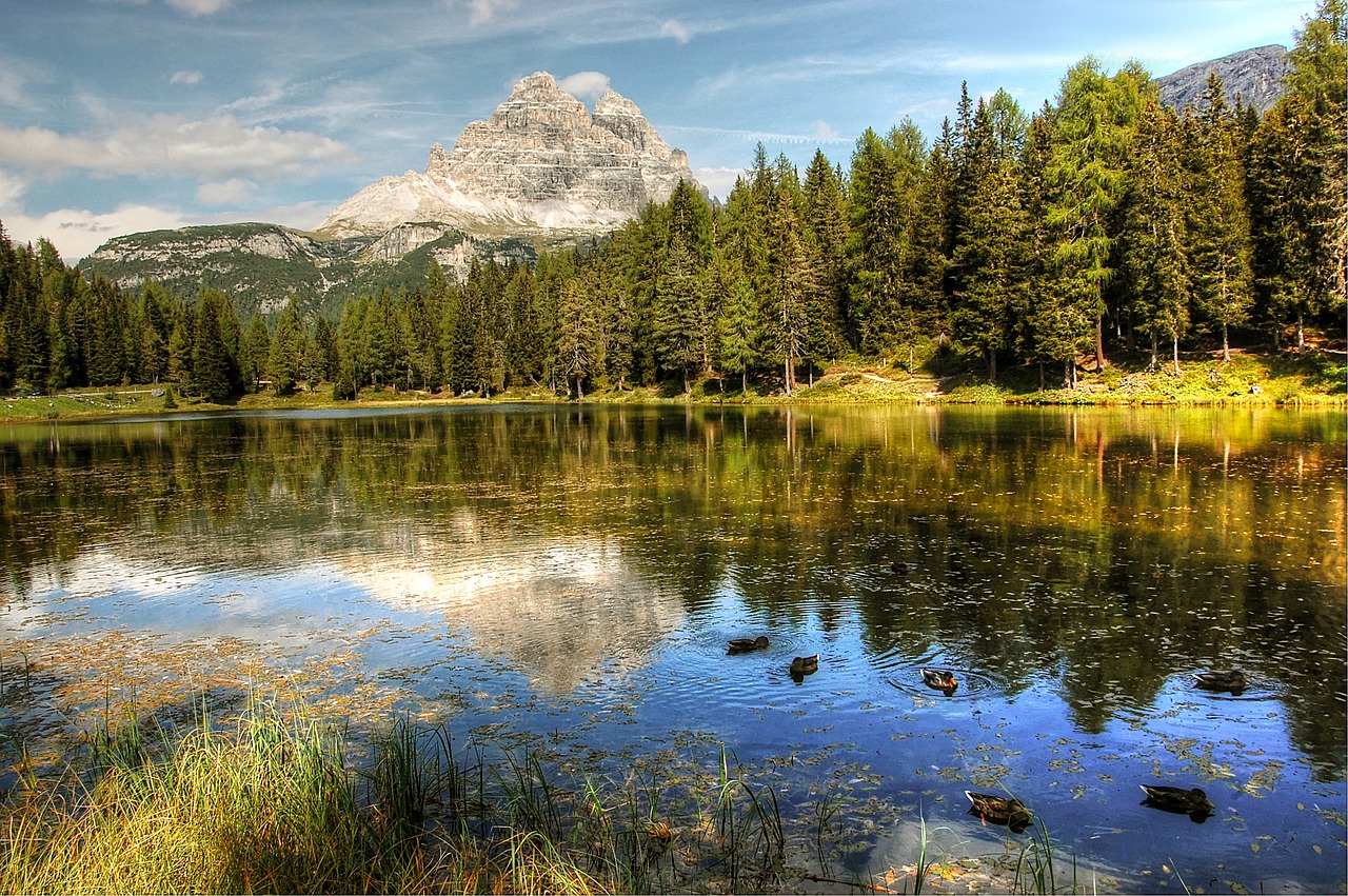 Trijų Zinnen,  Lago Antorno,  Dolomitai,  Kraštovaizdis,  Alpine,  Misurina,  Cadore,  Gamtos Stebūklai,  Italija,  Kalnų