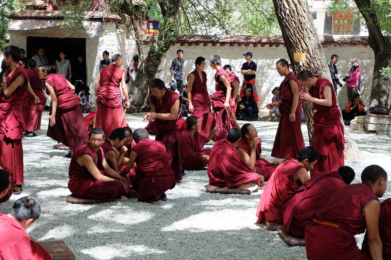 Tibetas, Vienuolis, Kalbėti, Jaunas, Studentai, Nemokamos Nuotraukos,  Nemokama Licenzija