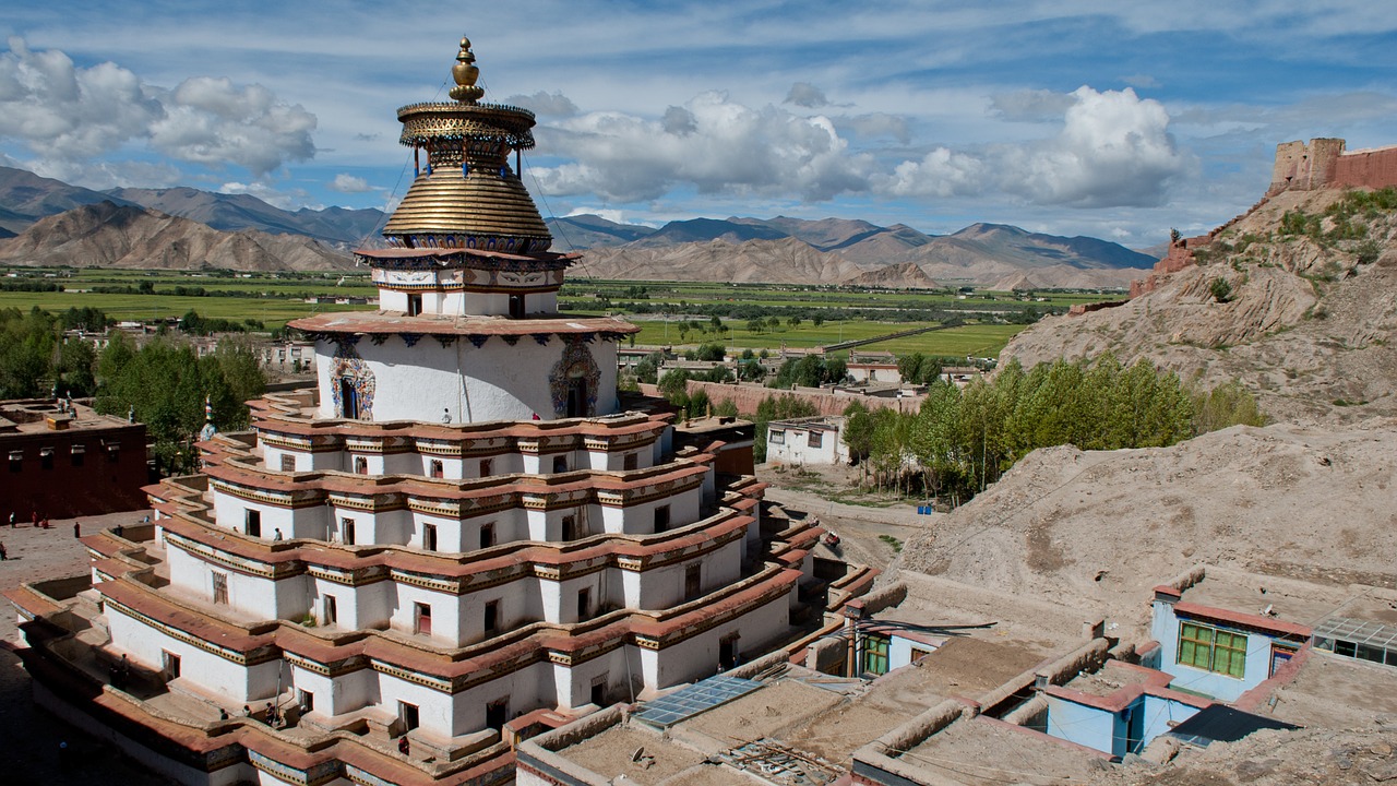 Tibetas, Vienuolynas, Šventykla, Gyantse, Budizmas, Kraštovaizdis, Nemokamos Nuotraukos,  Nemokama Licenzija