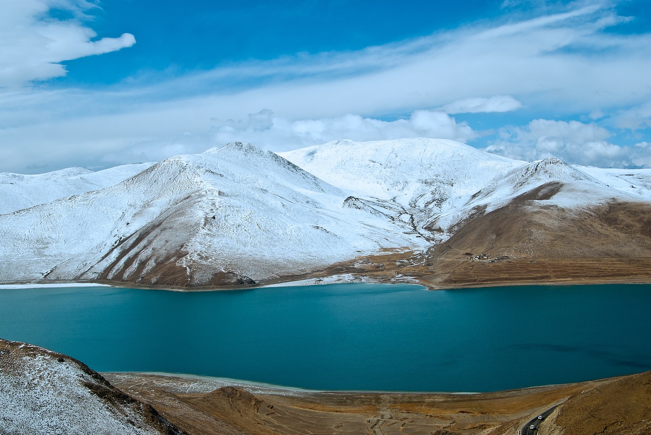 Tibetas, Kraštovaizdis, Mėlynas Dangus Ir Balti Debesys, Yanghu, Nemokamos Nuotraukos,  Nemokama Licenzija