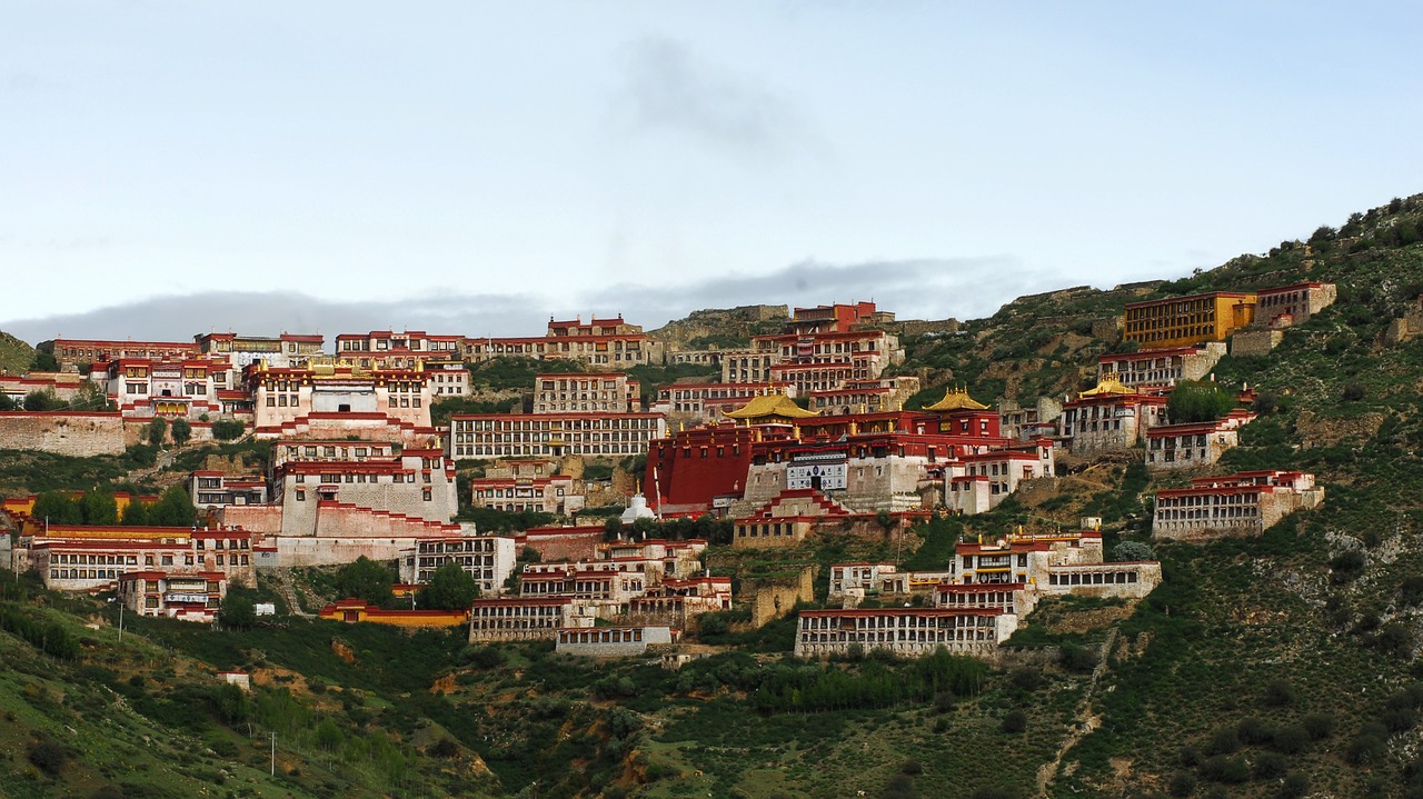 Tibetas, Vienuolynas, Ganden, Nemokamos Nuotraukos,  Nemokama Licenzija