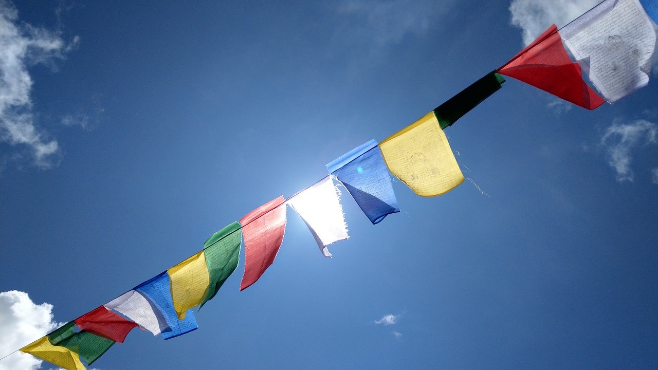 Tibeto Budizmas, Nepalas, Spalvota Vėliava, Nemokamos Nuotraukos,  Nemokama Licenzija