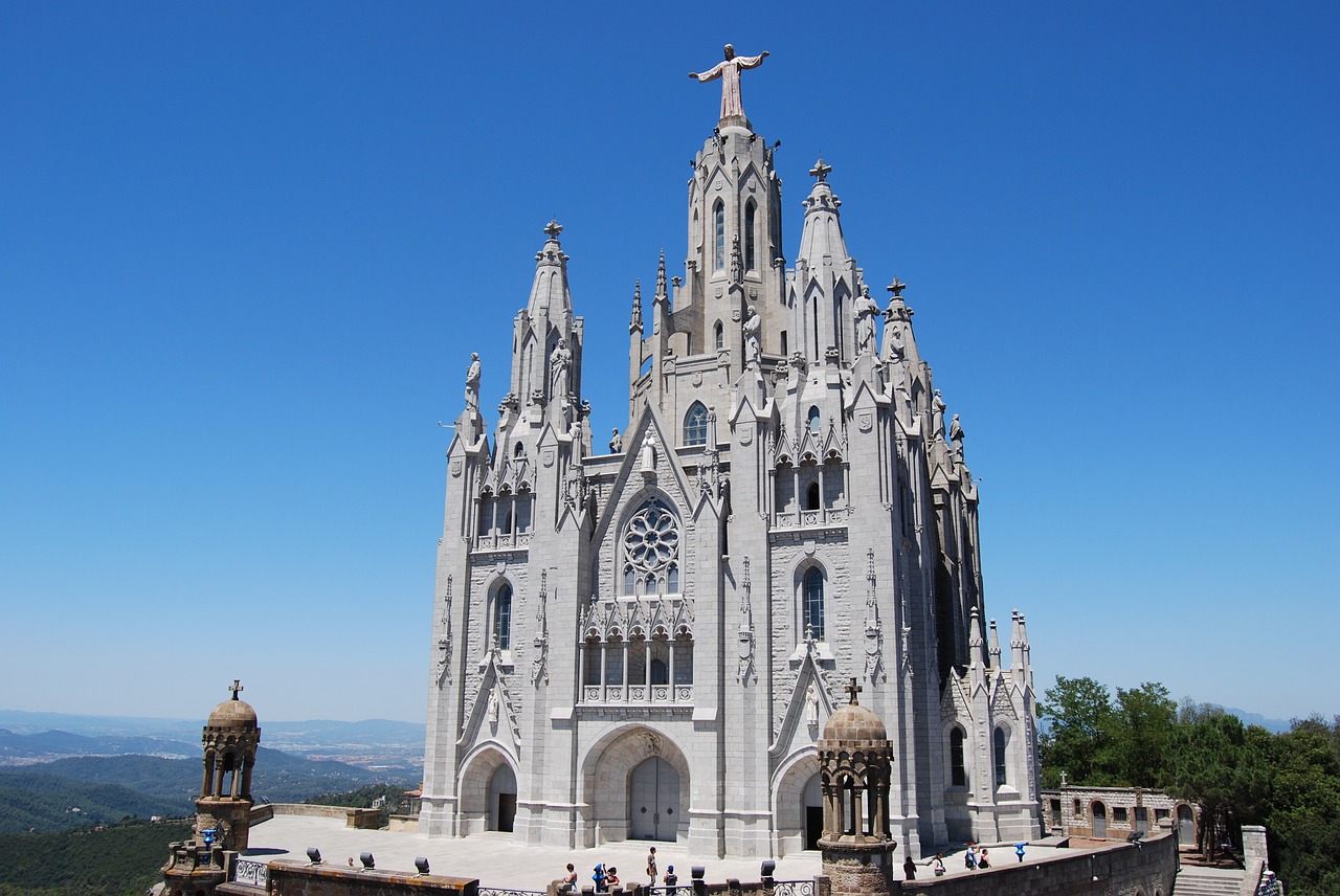 Tibidabo, Barcelona, Katalonija, Katedra, Bažnyčia, Catalunya, Katedros Bažnyčia, Ispanija, Nemokamos Nuotraukos,  Nemokama Licenzija