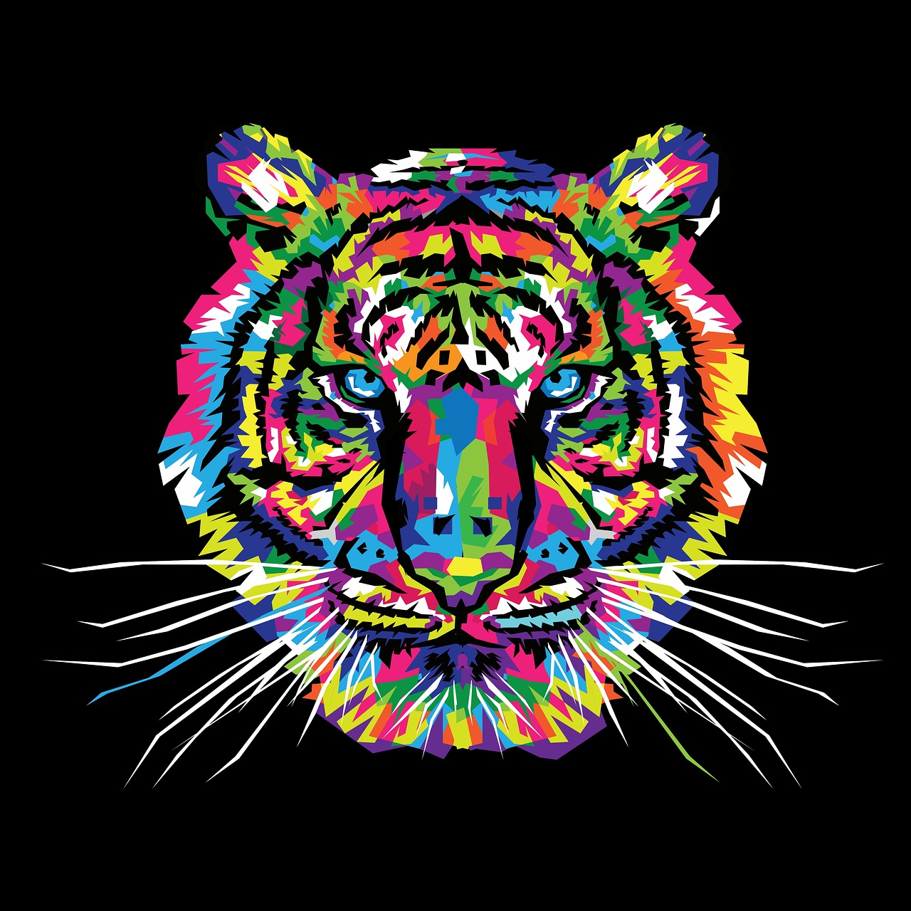 Tigras,  Tiger Dizaino,  Gyvūnas,  Galva,  Pobūdį,  Laukinių,  Gyvūnijos,  Apdaila,  Spalvinga,  Ornamentu