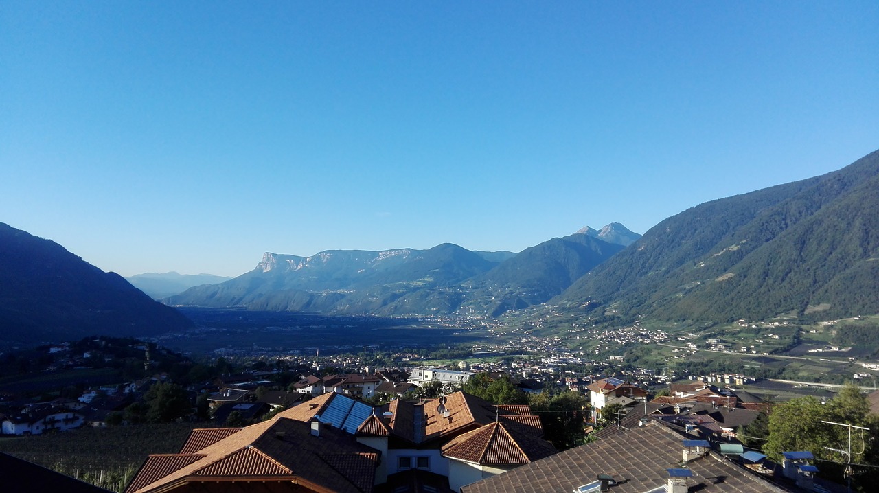 Tirolo, South Tyrol, Vasara, Tyrol, Panorama, Italy, Nemokamos Nuotraukos,  Nemokama Licenzija