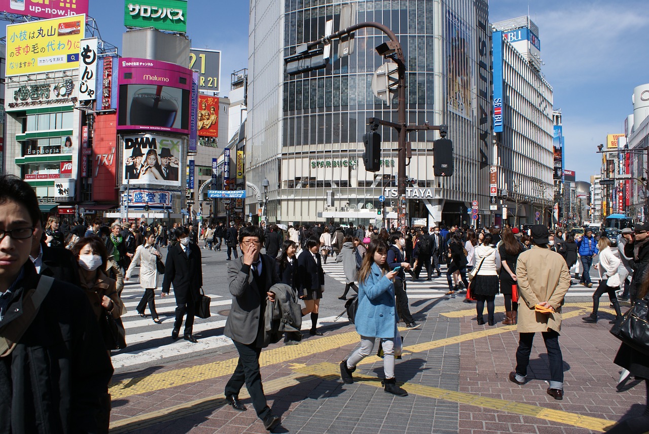Tokyo,  Shibuya,  Sankryža,  Kelias,  Eismas,  Miestas,  Asija,  Kelių Tinklas,  Architektūra,  Japonija