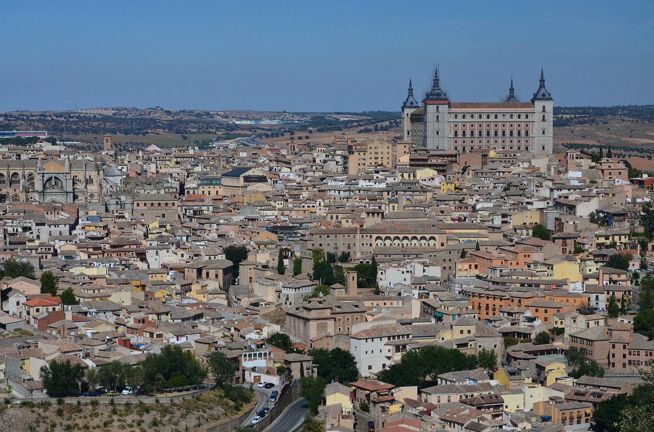 Toledo, Ispanija, Senamiestis, Architektūra, Panorama, Miestas, Miesto Panorama, Bokštas, Pastatas, Orientyras