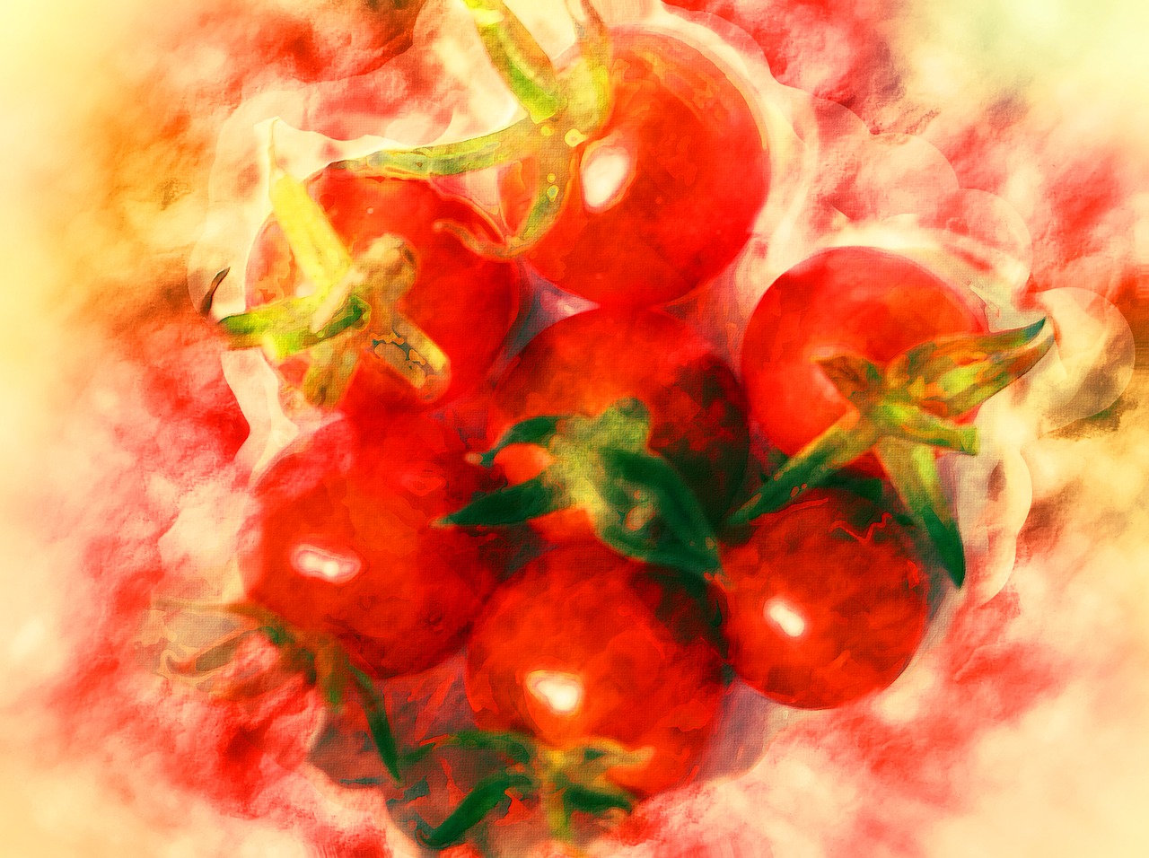 Pomidorai, Akvarelė, Raudona, Nemokamos Nuotraukos,  Nemokama Licenzija