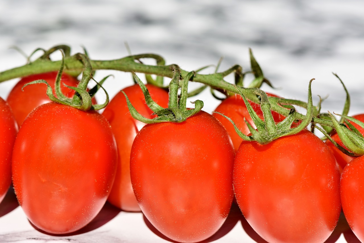 Pomidorai,  Santvaros,  Krūmas Pomidorai,  Daržovės,  Sveiki,  Šviežias,  Veganas,  Vitaminai,  Šluotelės,  Prinokę