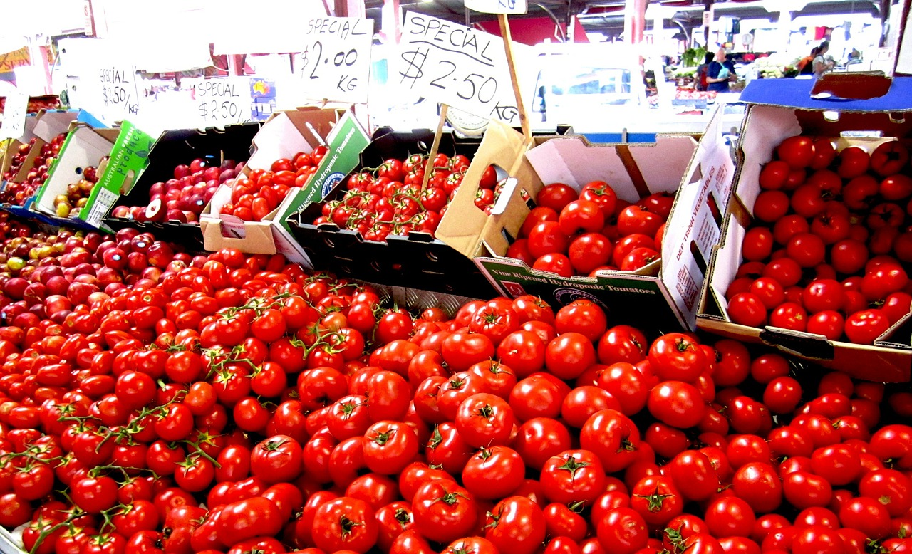 Pomidorai, Dėžė, Ūkininkų Vietos Rinka, Daržovių Rinka, Mityba, Valgyti, Raudona, Stendai, Kainos Etiketė, Nemokamos Nuotraukos