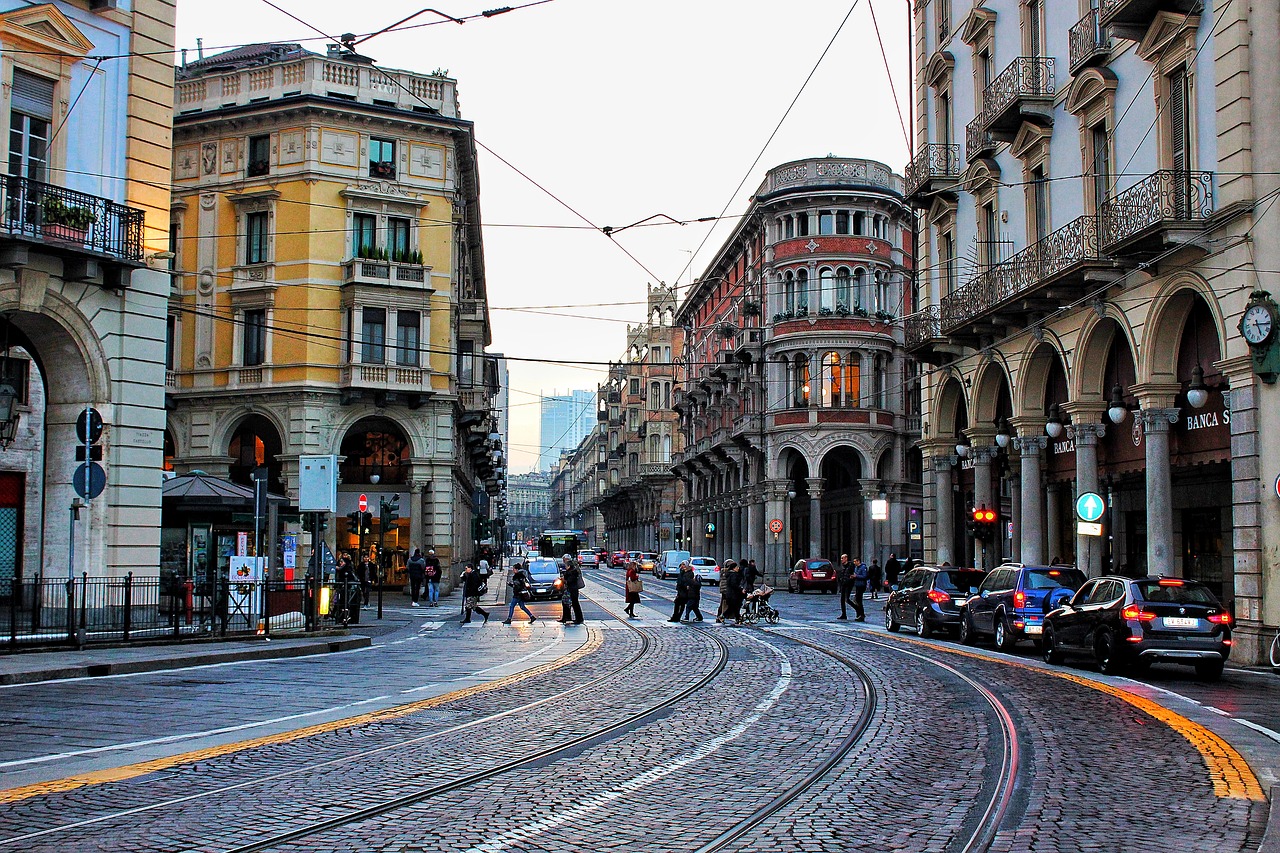 Torino, Miestas, Italy, Centro, Architektūra, Kelias, Centras, Piazza, Seni Namai, Viale