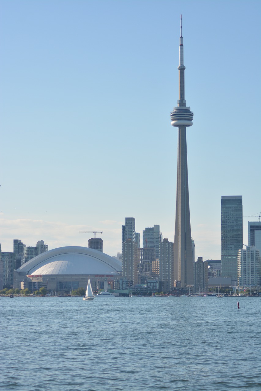 Toronto, Kanada, Cn Bokštas, Panorama, Architektūra, Kanados, Ontarijas, Centro, Miestas, Miesto