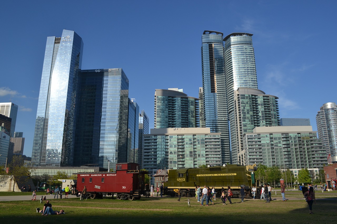 Toronto, Panorama, Miestas, Kanada, Kanados, Centro, Dangoraižis, Architektūra, Aukštas, Dangus