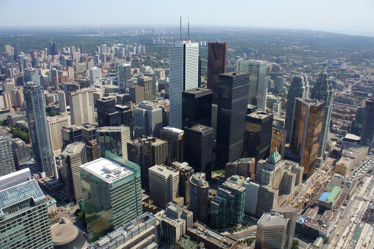 Toronto, Kanada, Panorama, Architektūra, Vaizdas Iš Cn Bokšto, Nemokamos Nuotraukos,  Nemokama Licenzija