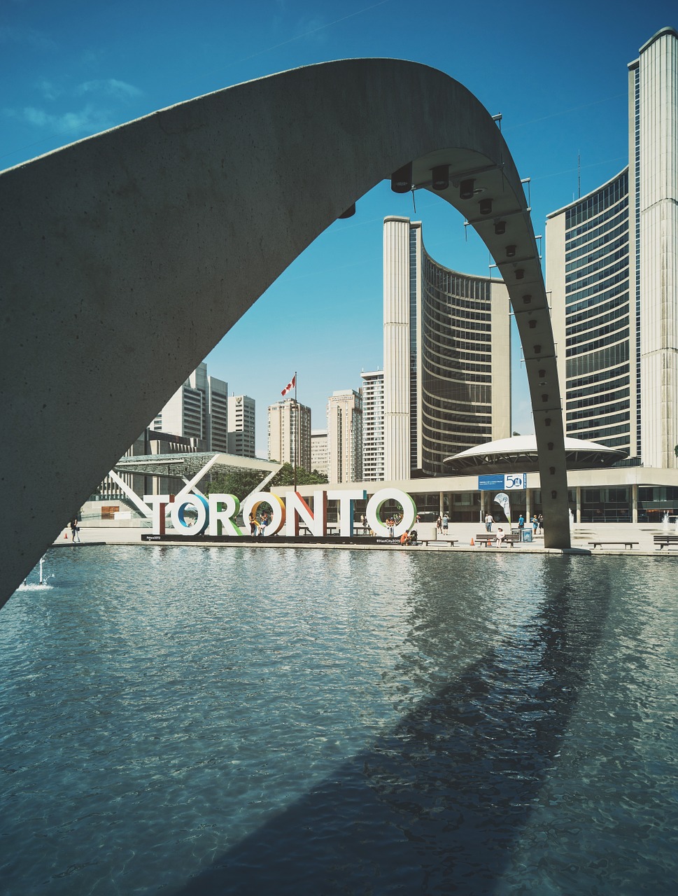 Toronto Miesto Rotušė, Nauja Miesto Salė, Toronto, Kanada, Architektūra, Fasadas, Ontarijas, Pastatas, Šiuolaikiška, Centro