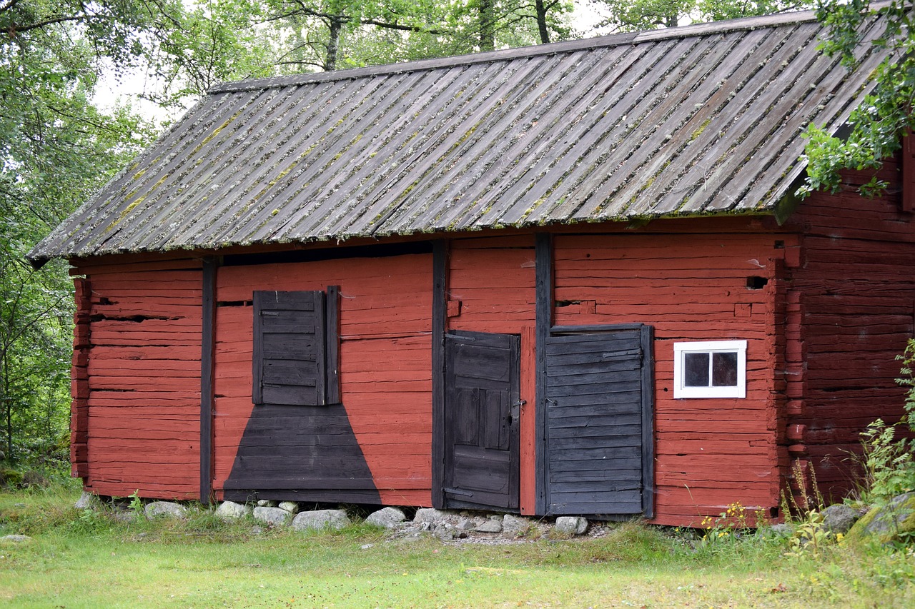 Torp, Raudoni Dažai, Kaimiškas, Vasara, Småland, Švedija, Kaimas, Nemokamos Nuotraukos,  Nemokama Licenzija