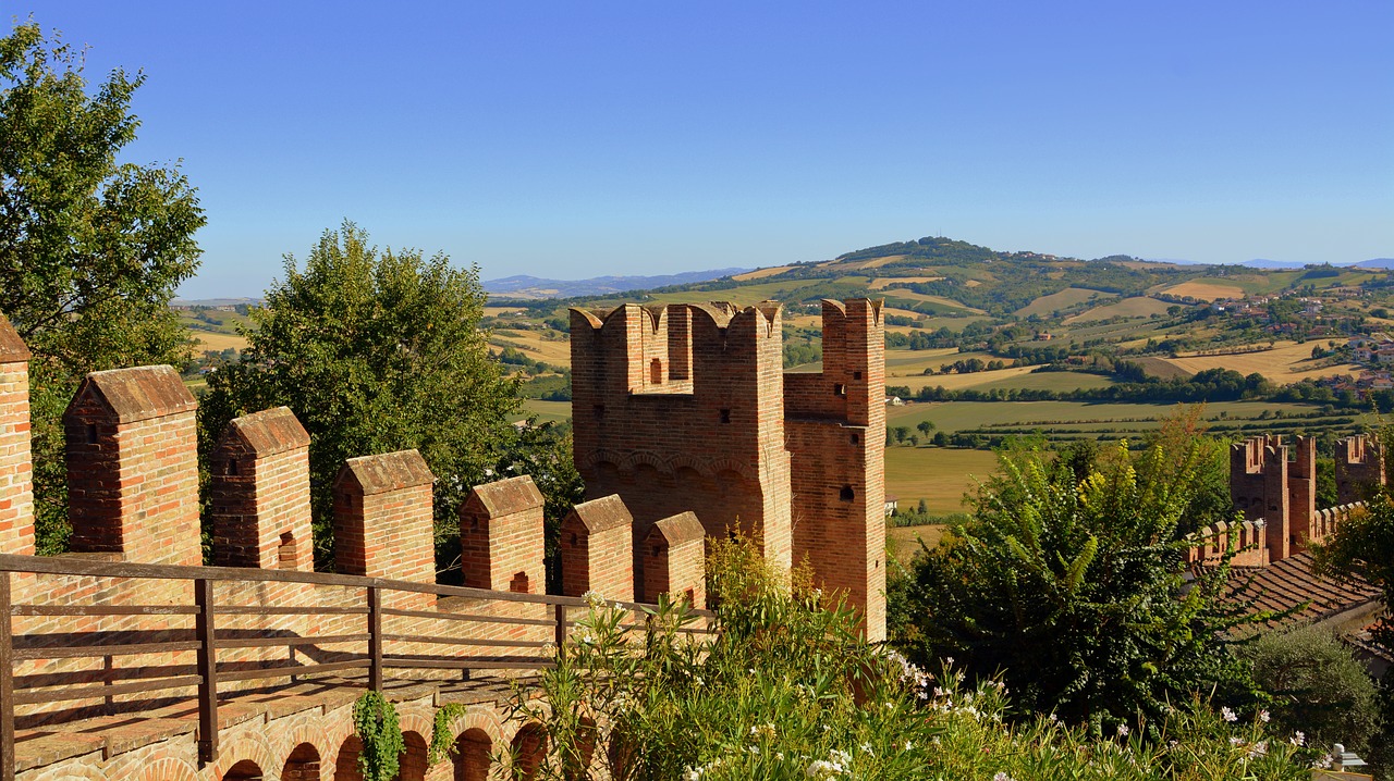 Torre, Pilis, Gradara, Italy, Tvirtovė, Kraštovaizdis, Kalvos, Nemokamos Nuotraukos,  Nemokama Licenzija