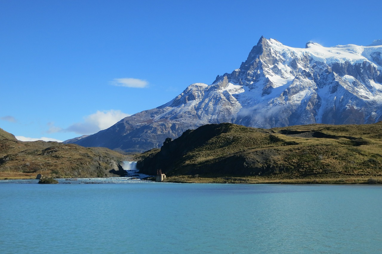 Torres Del Paine, Vanduo, Ežeras, Upė, Vandenynas, Jūra, Pakrantė, Kalnas, Sniegas, Krioklys