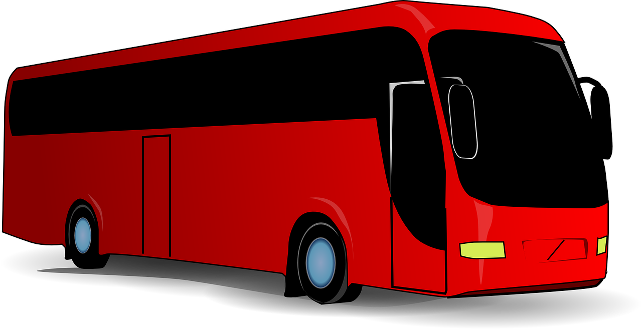 Turistinis, Autobusas, Transporto Priemonė, Raudona, Juoda, Kelias, Transportas, Kelionė, Kelionė, Turistai