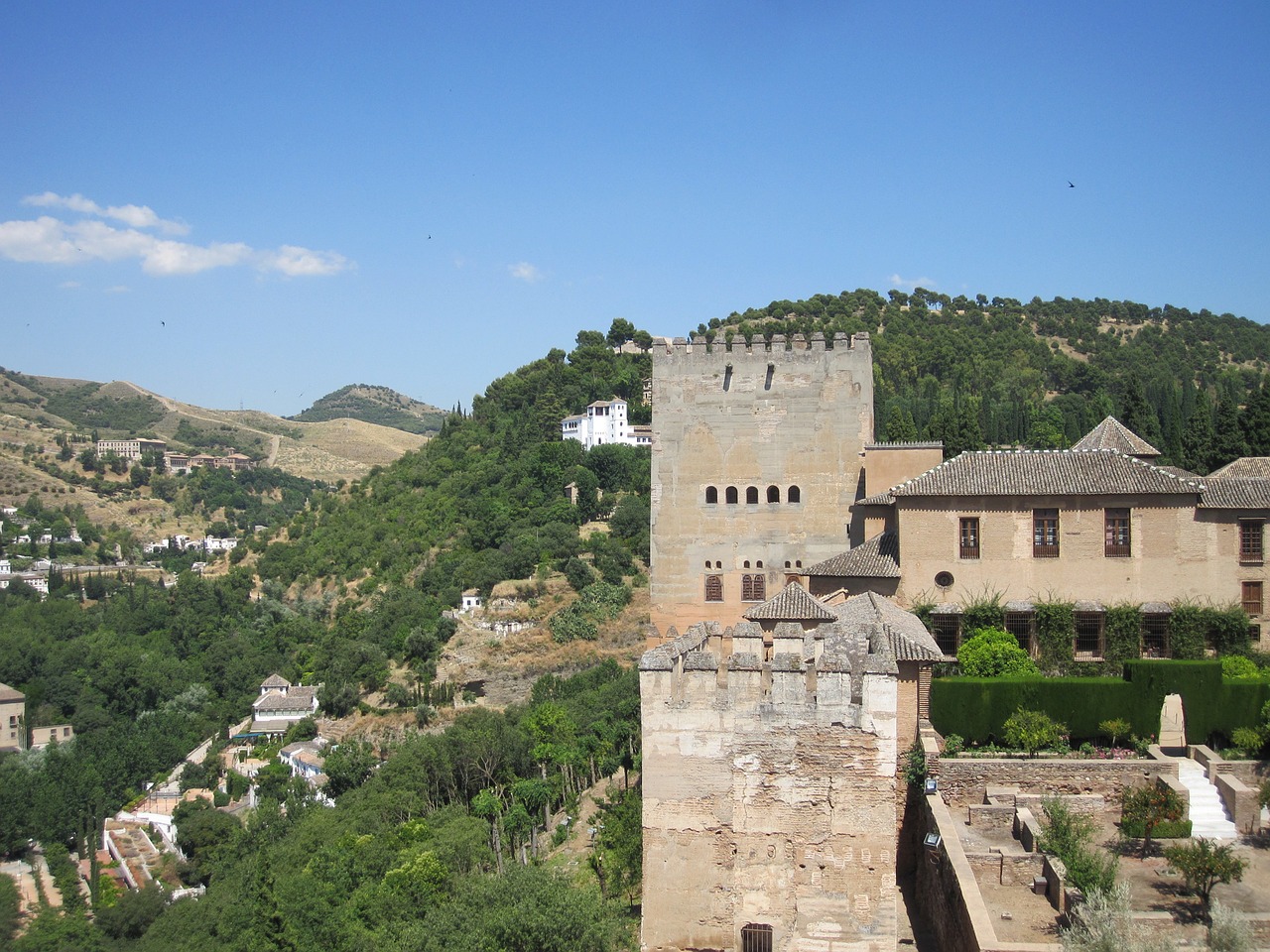 Bokštas, Fortas, Granada, Ispanija, Ispanų, Tvirtovė, Pilis, Europa, Kalnų Kaimas, Senovinis Miestas