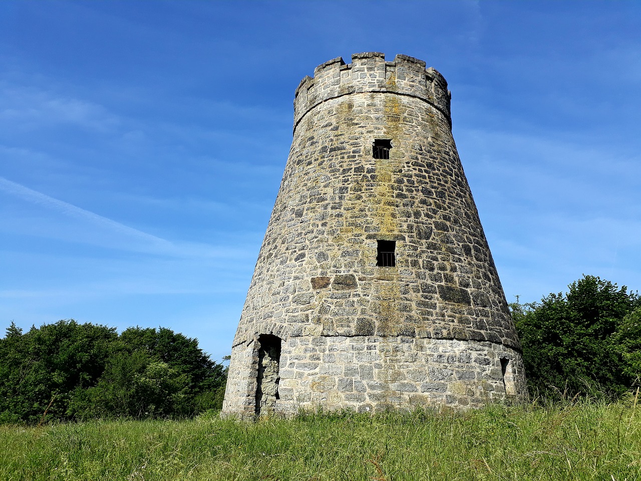 Bokštas,  Windmill,  Stebėjimo Bokštas,  Vėjo Kelmas,  Barntrup,  Peržiūrėti,  Kelionės Tikslas,  Dantytos,  Metai,  Sugadinti