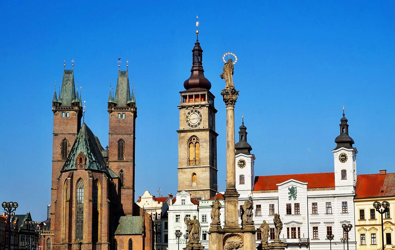 Bokštas,  Bažnyčia,  Čekija,  Architektūra,  Miestas,  Europa,  Katalikų,  Rotušės,  Katedra,  Kvadratinių
