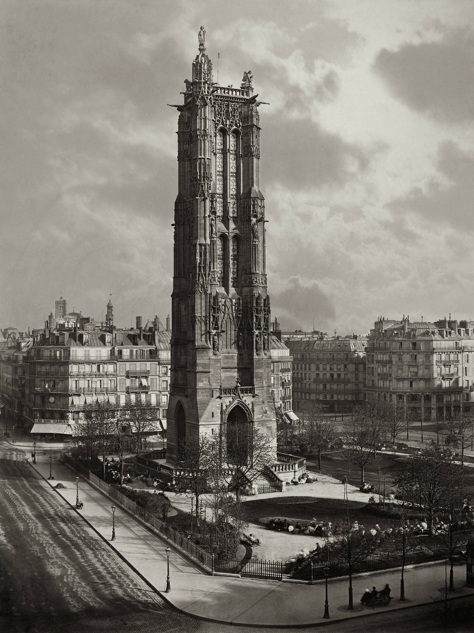Bokštas, Saint Jacques, Paris, 1867, Gotika, Architektūra, Vėlai Gotika, Miestas, Pastatas, Senas