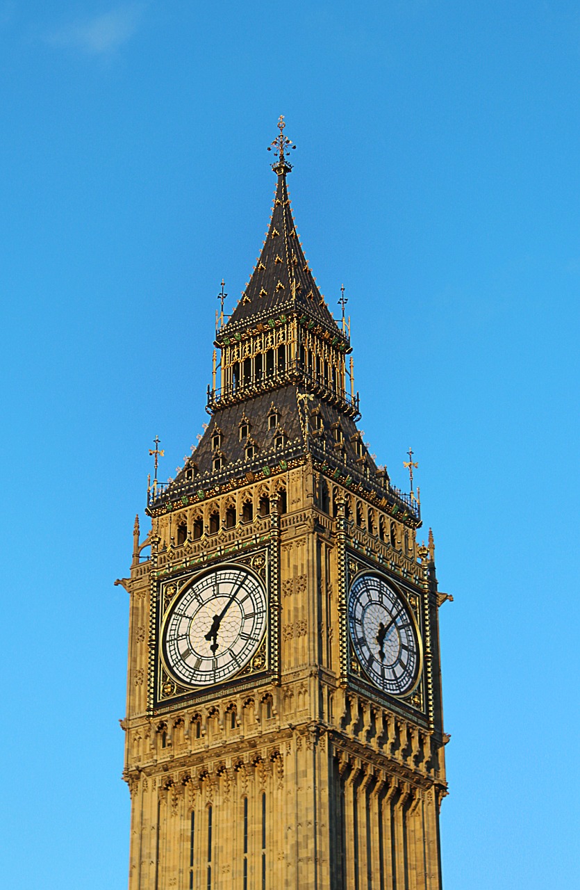 Bokštas, Laikrodis, Architektūra, Bažnyčios Laikrodis, Bokštas, Didysis Benas, Londonas, Anglija, Dangus, Debesys