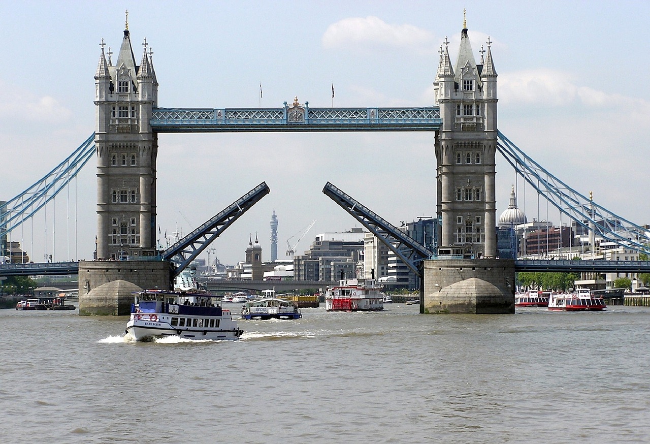 Bokšto Tiltas, Thames, Upė, Istorinis, Orientyras, Architektūra, Pakeltas Tiltas, Londonas, Anglija, Britanija