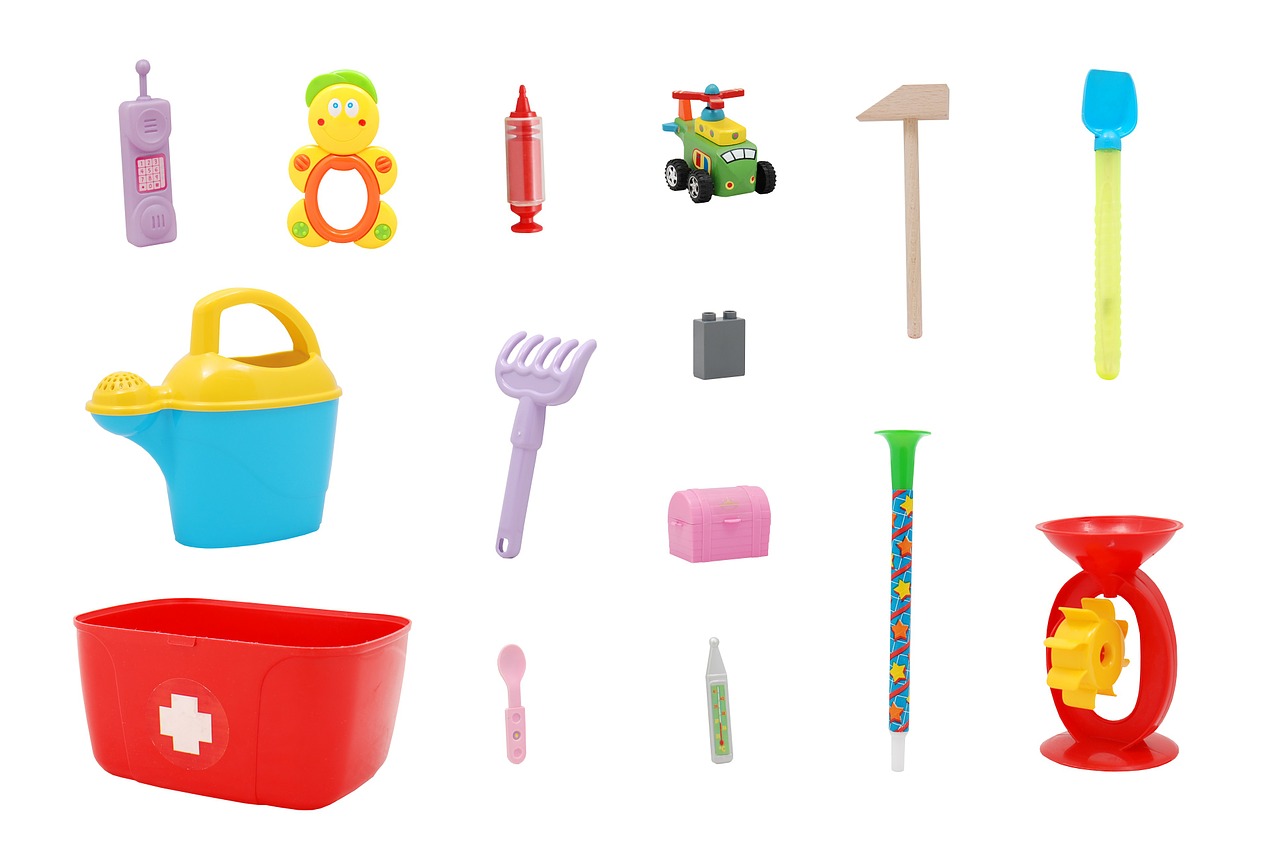 Žaislai, Plastmasinis, Iš Arti, Vaikas, Žaisti, Telefonas, Žaislas, Švirkštas, Sraigtasparnis, Mallet