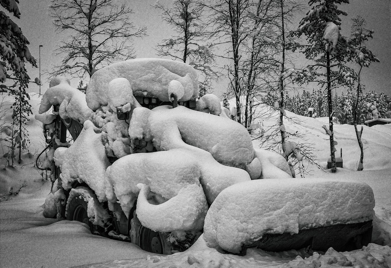 Traktorius, Žiema, Sniegas, Laplandas, Nemokamos Nuotraukos,  Nemokama Licenzija