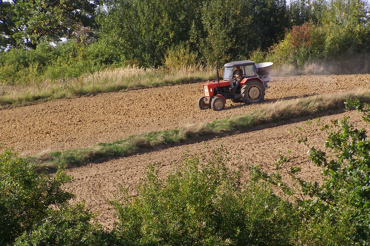 Traktorius, Žemės Ūkio Mašina, Dirba Šioje Srityje, Dulkės, Dirvožemis, Laukas, Žemė, Žemdirbystė, Malopolska, Lenkija