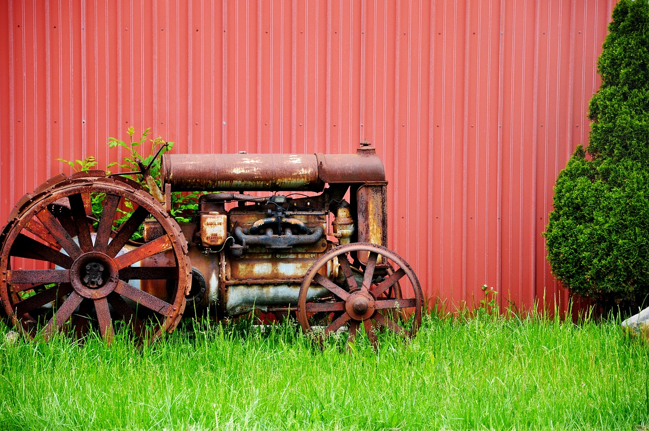 Traktorius, Vintage, Ūkis, Retro, Žemdirbystė, Įranga, Mašina, Senas, Ūkininkavimas, Rusvas