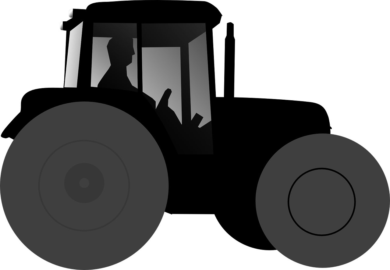 Traktorius, Žemdirbystė, Ūkis, Ūkininkas, Industrija, Pasėlių, Juoda, Nemokama Vektorinė Grafika, Nemokamos Nuotraukos,  Nemokama Licenzija