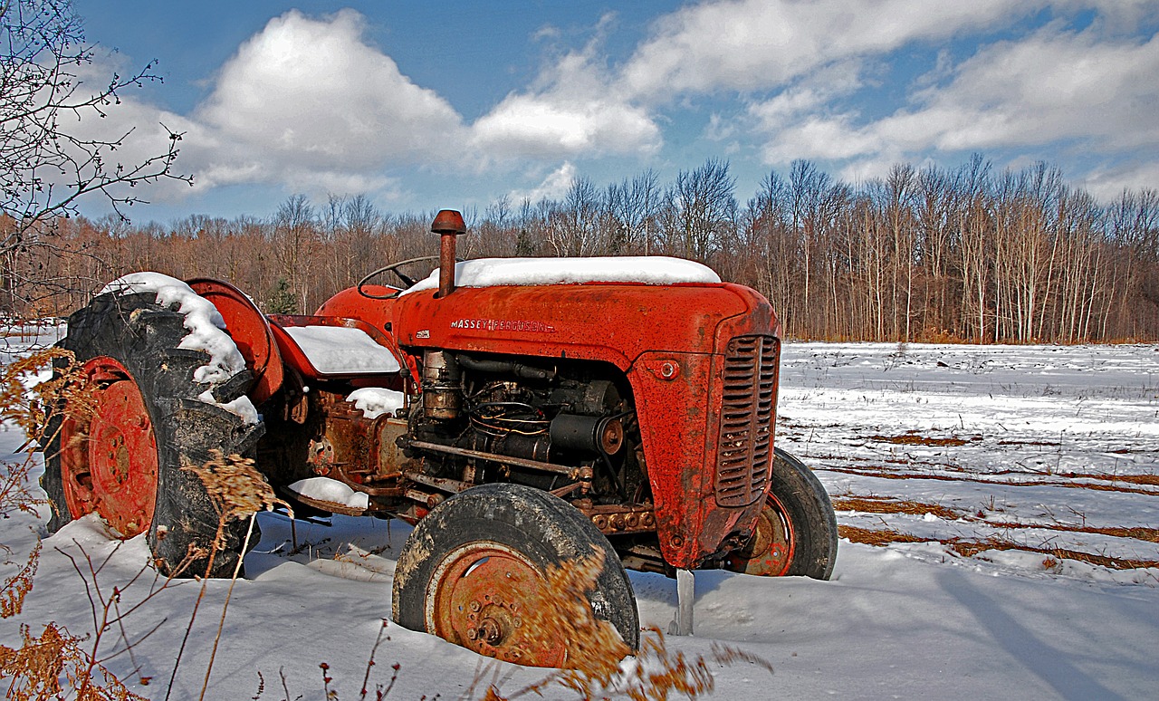 Traktorius, Vintage, Žemdirbystė, Įranga, Kaimas, Ūkis, Laukas, Mašinos, Ūkininkavimas, Retro