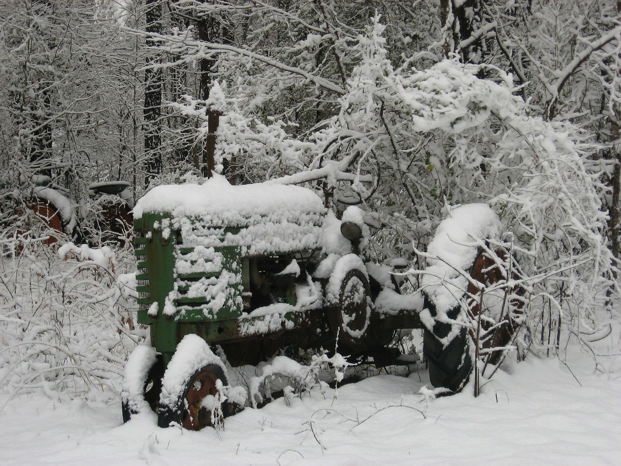 Traktorius, Vintage, Žemės Ūkio Technika, Sniegas, Ledas, Žiema, Nemokamos Nuotraukos,  Nemokama Licenzija