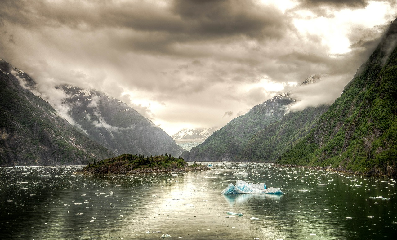 Tracy Rankos Fjordas, Alaska, Juneau, Kalnai, Vaizdingas, Sniegas, Akmenys, Balta, Kraštovaizdis, Ledynas