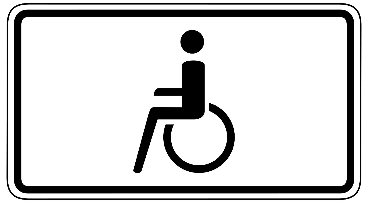 Kelio Zenklas, Kelio Ženklas, Skydas, Eismas, Kelio Ženklas, Smarkiai Neįgalus, Neįgalus, Neįgaliųjų Vežimėlis, Nemokamos Nuotraukos,  Nemokama Licenzija