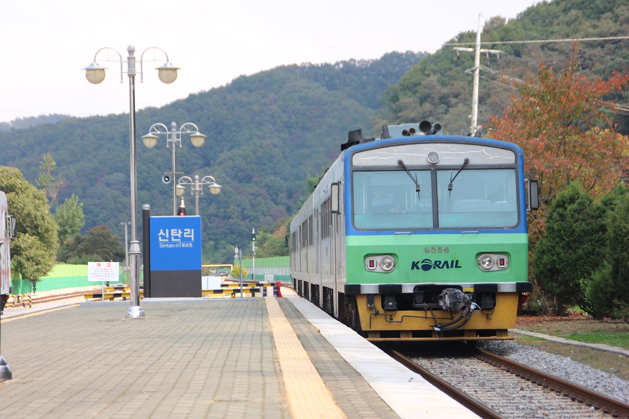 Traukinys,  Geležinkelio,  Transportas,  Traukinių Stotis,  Geležinkelio Linija,  Jungiamas,  Korėjos Respublika,  Korėja,  Dyzelinis,  Tas Pats Automobilis