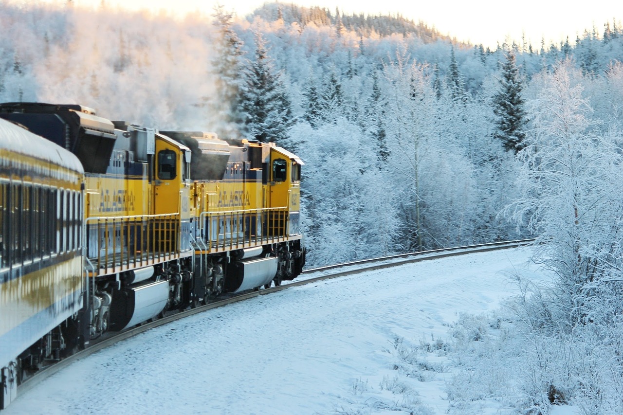 Traukinys, Alaska, Kelionė, Geležinkelis, Geležinkelis, Žiema, Nemokamos Nuotraukos,  Nemokama Licenzija