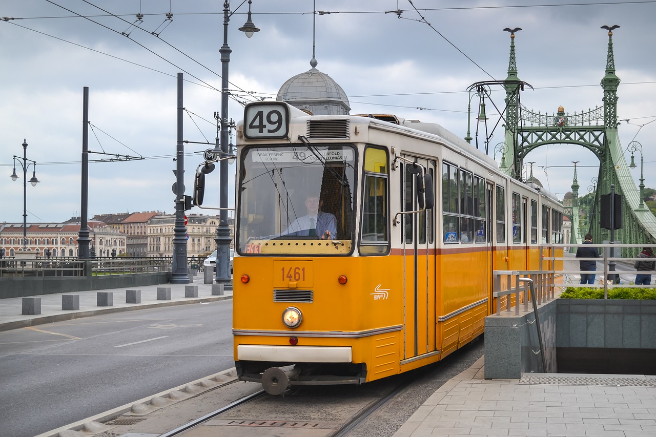 Tramvajus, Transportas, Gabenimas, Budapest, Vengrija, Kelionė, Geležinkelis, Traukinys, Technologija, Miesto Panorama