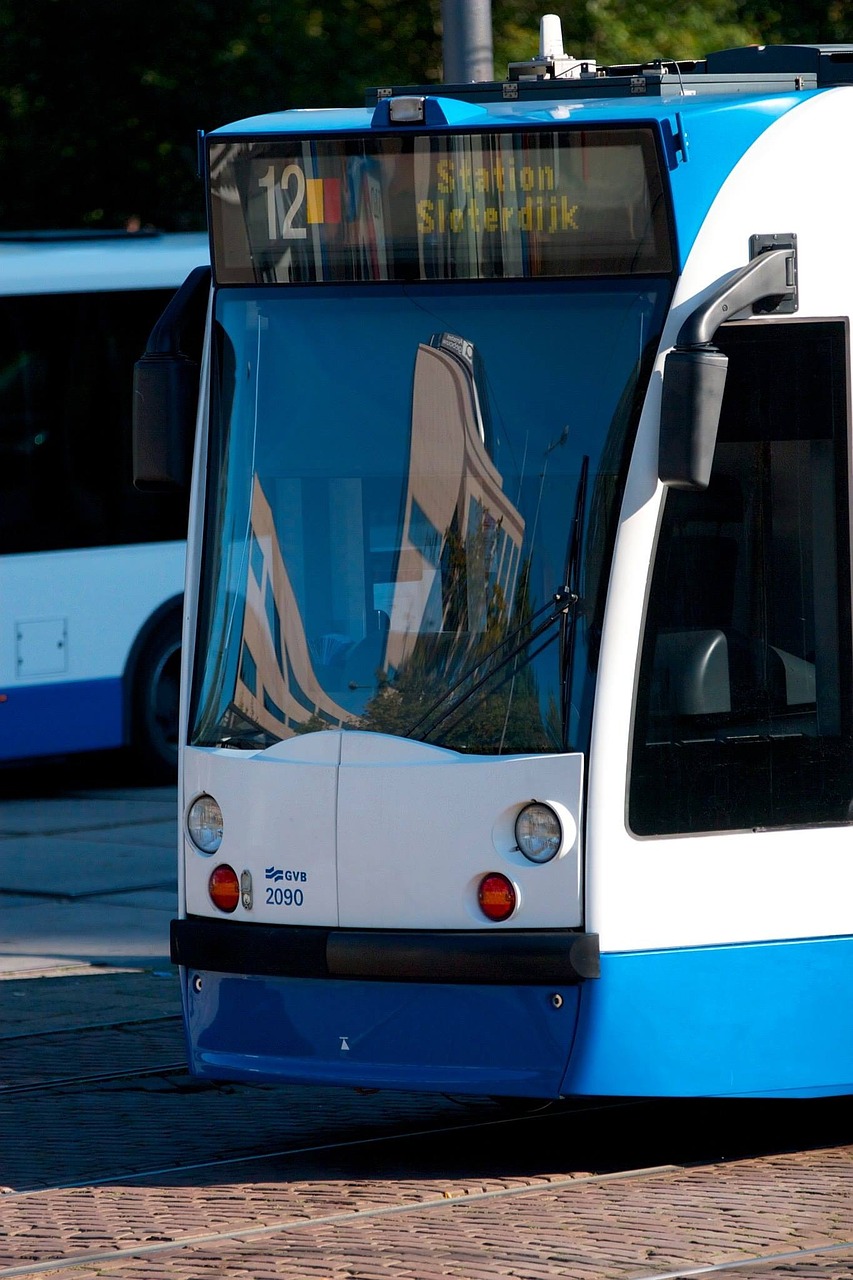 Tramvajus, Viešasis Transportas, Amsterdamas, Nyderlandai, Miestas, Amstel Stotis, Mėlynas, Centras, Nemokamos Nuotraukos,  Nemokama Licenzija