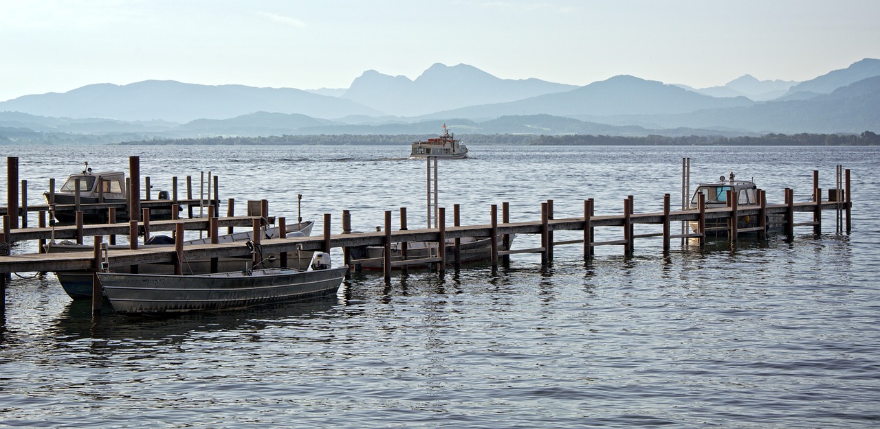 Transportas, Uostas, Valtys, Tvirtinimas, Ežeras, Chiemsee, Laisvalaikis, Vandens Sportas, Laivyba, Prieplauka